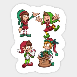 Christmas Elves Sticker